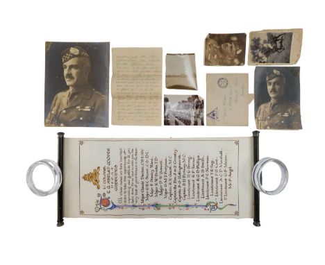 Great War portrait photographs of Richard R Forbes, an officer of the Argyll and Sutherland Highlanders, together with other 