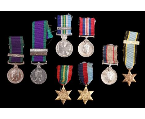 A collection of British medal miniatures