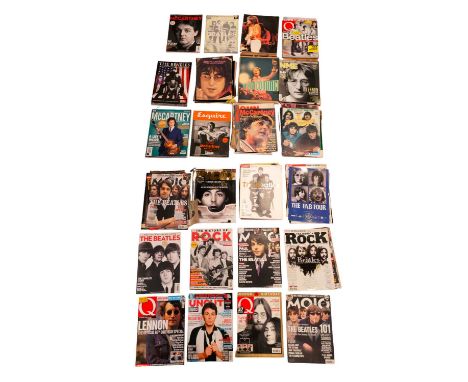 A large quantity of vintage and later magazines pertaining to The Beatles, Paul Mccartney, John Lennon, etc