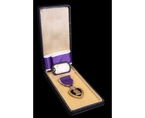 A US Purple Heart medal and case