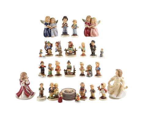 A large quantity of Hummel / Geobel ceramics including figurines, pin dishes, etc