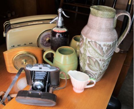 An eclectic lot of vintage and retro items including a Glyn Colledge Bourne Denby jug, a Lawrences of Great Yarmouth &amp; Be