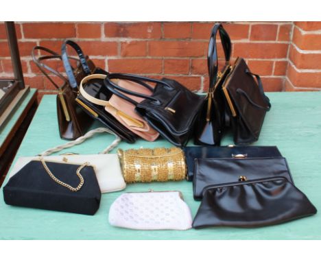 A selection of vintage handbags and purses