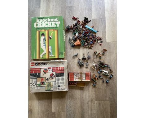 Boxed  Vintage subbuteo game and Britains and Timpo soldiers