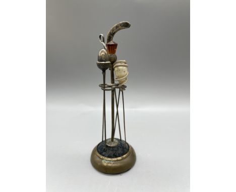 Hat Pin Stand and Silver Bins to Include clef, hockey stick etc.
All in good condition