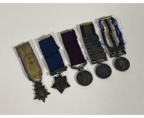 A fine set of Victorian unattributed dress miniature medals: 1879 Afghan War Medal, 4 clasps (Peiwar, Kotal, Charasia, Kandah