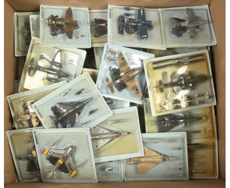 GE Fabbri - A Group of 29 Magazine-Issue Military Aircraft Models. In blister packs with display stands. Including: Spitfire,