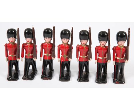 Thermax - Port Elizabeth, South Africa - A Group of Marching Guardsmen. Aluminium, 60mm scale. Bases labelled: "Thermax Produ