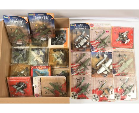Revell, Sky Masters &amp; Others - A Group of 22 Military Aircraft Display Models. Including: P-51D Mustang, Messerschmitt BF