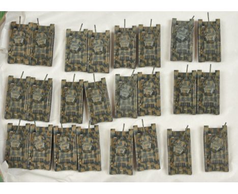 A Group of 24 Unbranded Diecast Tanks. Various scales - many appear to be about 1/72 or 1/76. Conditions generally appear Goo