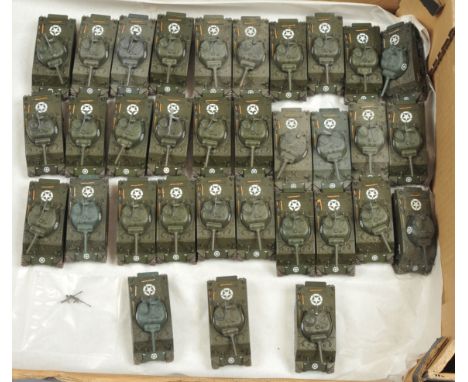 A Group of 33 Unbranded Diecast Sherman Tanks. Various scales - many appear to be about 1/72 or 1/76. Conditions generally ap