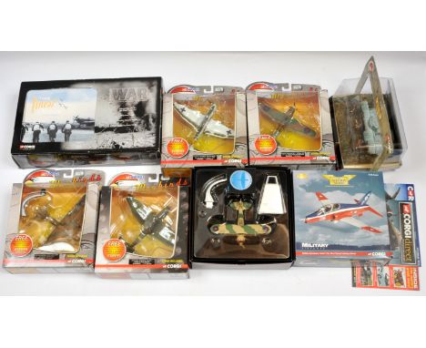Corgi - A Group of Boxed Military Aircraft &amp; Vehicles. Various scales: 1:50, 1:72 &amp; 1:144. Comprising: CS90025 'Their