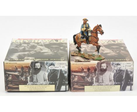 King &amp; Country - 'American Civil War' Series - A Pair of Boxed Sets. Comprising Set Nos: CW010 'Jeb Stuart, Mounted' &amp