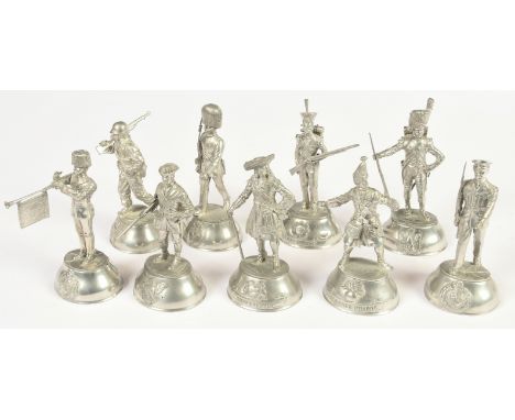 Chas Stadden - A Group of Unpainted, Pewter Military Figures. 80mm scale. Comprising: Grenadier Guards, Queen's Regiment &amp
