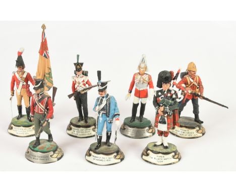 Chas Stadden - A Group of Pre-Painted Studio Figures. 80mm scale, one individually boxed. Comprising: HP125 'Piper of The Bla