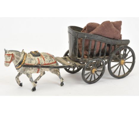 Charbens - 'Coal Cart', Pre-War Issue. Missing coalman but with cloth sacks. Condition generally appears Good Plus overall. S