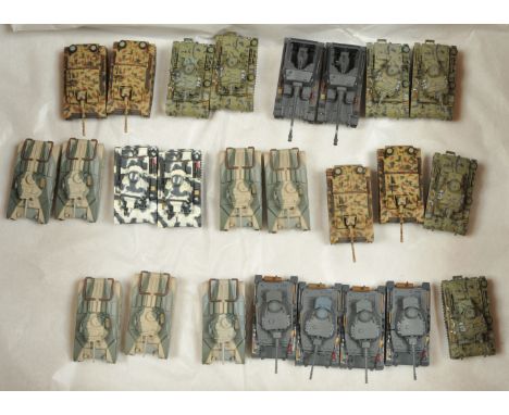A Group of 25 Unbranded Diecast Tanks &amp; Military Vehicles. Various scales - many appear to be about 1/72 or 1/76. Conditi