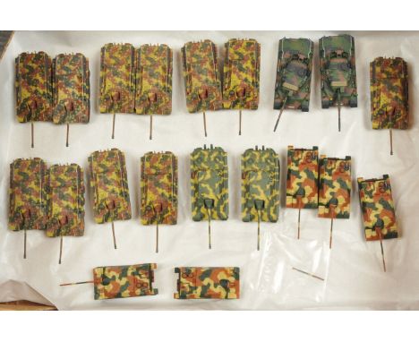 A Group of 20 Unbranded Diecast Tanks &amp; Military Vehicles. Various scales - many appear to be about 1/72 or 1/76. Conditi