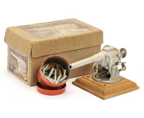 "The N.D.C. Breechloading Gun", Boxed. Possibly pre-war, very scarce. Diecast model of a coastal defence gun (or similar). Mo