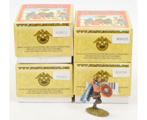 First Legion - 'Glory Of Rome' Series - A Group of Boxed Figures. 60mm scale. Comprising: Set Nos ROM034 'German Warrior Char