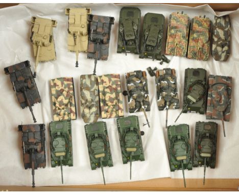 A Group of 22 Unbranded Diecast Tanks &amp; Military Vehicles. Various scales - many appear to be about 1/72 or 1/76. Conditi