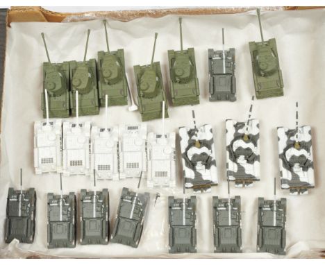 A Group of 22 Unbranded Diecast Tanks &amp; Military Vehicles. Various scales - many appear to be about 1/72 or 1/76. Conditi