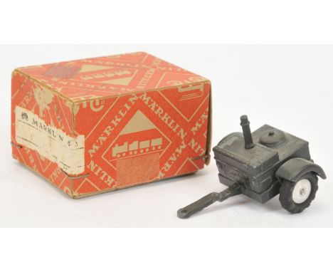 Marklin Diecast Military Pre-War Field Kitchen - Dark Grey, chrome spun hubs with black tyres - Good to Good Plus in a Fair t