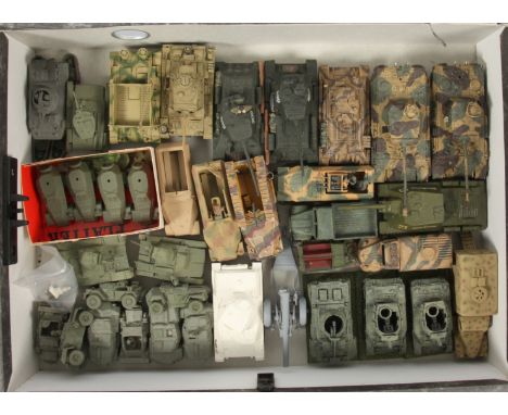 A Group of 35+ Unbranded White Metal Tanks &amp; Military Vehicles. Various scales - many appear to be about 1/72 or 1/76. Co