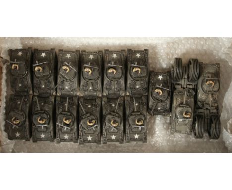 Unimax 'Forces of Valor' - A Group of Diecast Sherman Tanks. Various scales - many appear to be about 1/72 or 1/76. Condition
