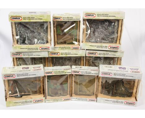 Conflix - A Group of Boxed Military Dioramas. Including: 'Stalingrad Ruins' &amp; others. Scale is approximately 1:72 - 1:76.