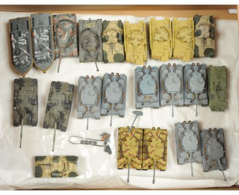 A Group of 22 Unbranded Diecast Tanks &amp; Military Vehicles. Various scales - many appear to be about 1/72 or 1/76. Conditi