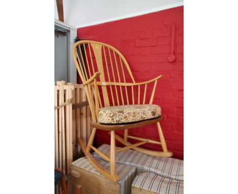 An Ercol spindle back rocking chair