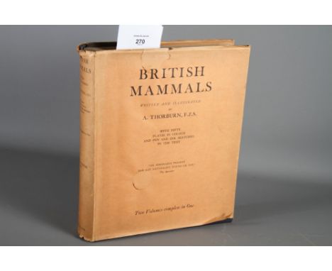 Archibald Thorburn: "British Mammals", two vols in one, dust jacket, Longmans Green & Co 1920
