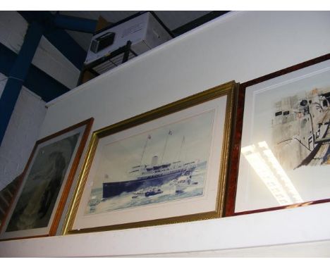 A photographic print of Britannia together with two other pictures