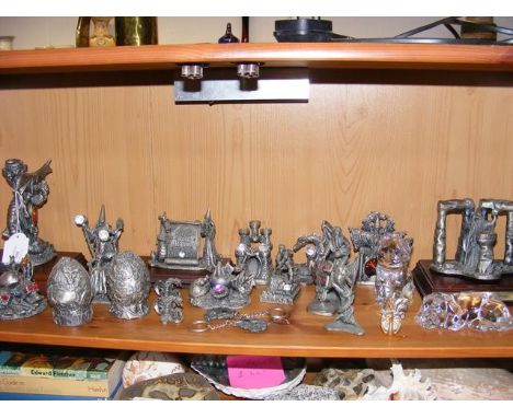 A selection of Dragon Underworld cast metal figures - Myth &amp; Magic