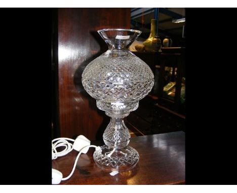 A Waterford cut glass desk lamp - 36cms highCONDITION REPORTas per images