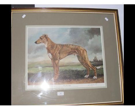 A Limited Edition coloured print - Mick the Miller Derby Winner, signed Vic Granger in pencil to the mount by the artist - 40