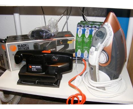 A new Black &amp; Decker sander, iron etc