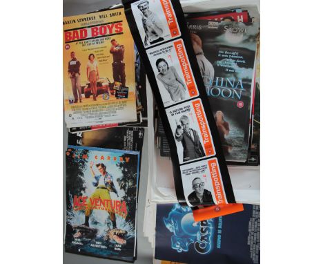 Large tray of Video posters including; Casper, China Moon, Citizen X, Clockers, Fair Game, Fever Pitch, The Hunted, Johnny Mn