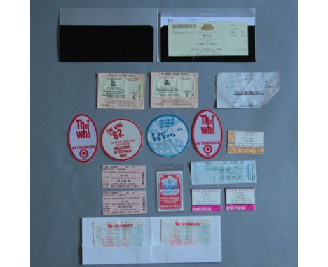 The Who, A collection of Backstage passes and concert tickets, concert tickets include; Teenage Cancer Trust at the Royal Alb
