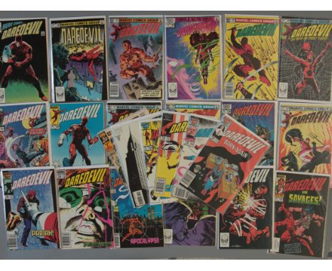 Large collection of 24 Marvel Daredevil comic-books includes Nos 188 - 197 then 200 - 204 then 227 - 233, 319, annual 1. (24)