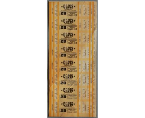 Elvis Presley; 8 unused tickets for the cancelled concert due to the untimely death of Elvis Presley on August 16th 1977. The