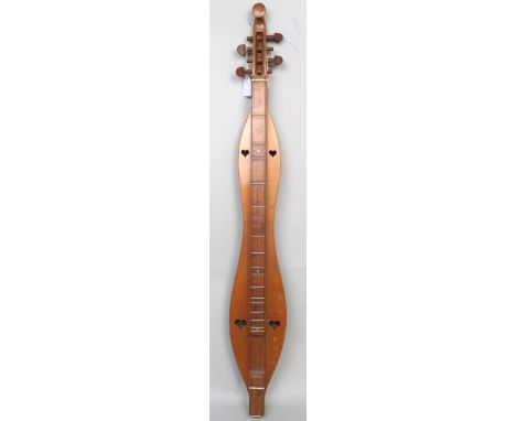JOHN BAILEY APALACHIAN DULCIMER a four string dulcimer with a 17 fret diatonic fingerboard 58.5cm, and 71cm bridge to nut, th