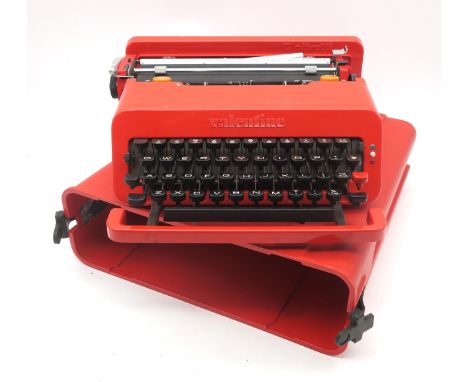 A vintage Olivetti Valentine portable typewriter in scarlet Condition Report:Available upon request