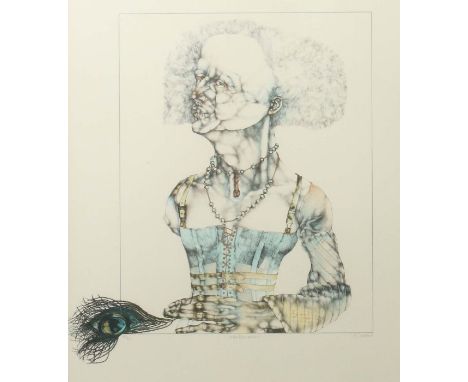    Schwarz, Reiner   Geb. 1940 in Hirschberg, deutscher Maler, Lithograph und Zeichner, tätig in Berlin. "Die Fetischistin", 
