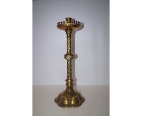 Pugin brass candlestick Height 50 cm