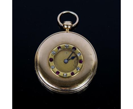 BREGUET - a fine and rare half hunter key-wind repeater pocket watch, engine turned dial with Roman numeral hour markers blue