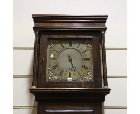 An 18th century 30-hour mahogany longcase clock, by Samuel Bowra of Sevenoaks, brass dial with Roman numeral hour markers and