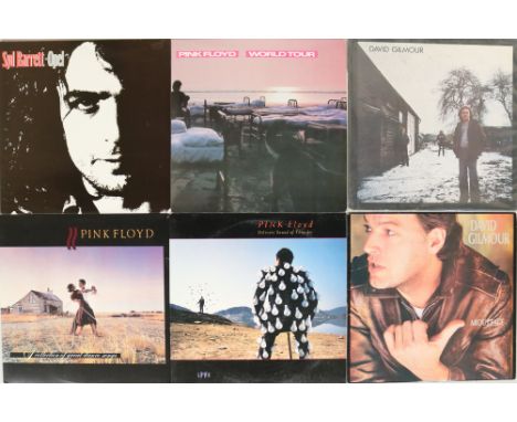 PINK FLOYD AND RELATED LPs. Ace pack of 9 x LPs. Titles are (Floyd) - World Tour (private release on cool pink marbled vinyl!