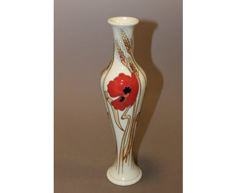 A TALL MOORCROFT HARVEST POPPY VASE